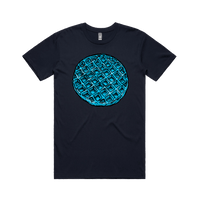 S / Navy / Large Front Design Blue Waffle 🧇🤮 - Men's T Shirt