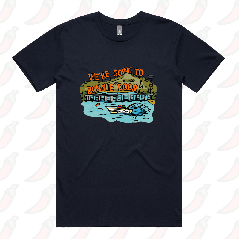 S / Navy / Large Front Design Bonnie Doon 🚤 - Men's T Shirt