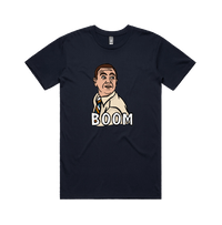 S / Navy / Large Front Design Boom Boyle 🚨 - Men's T Shirt