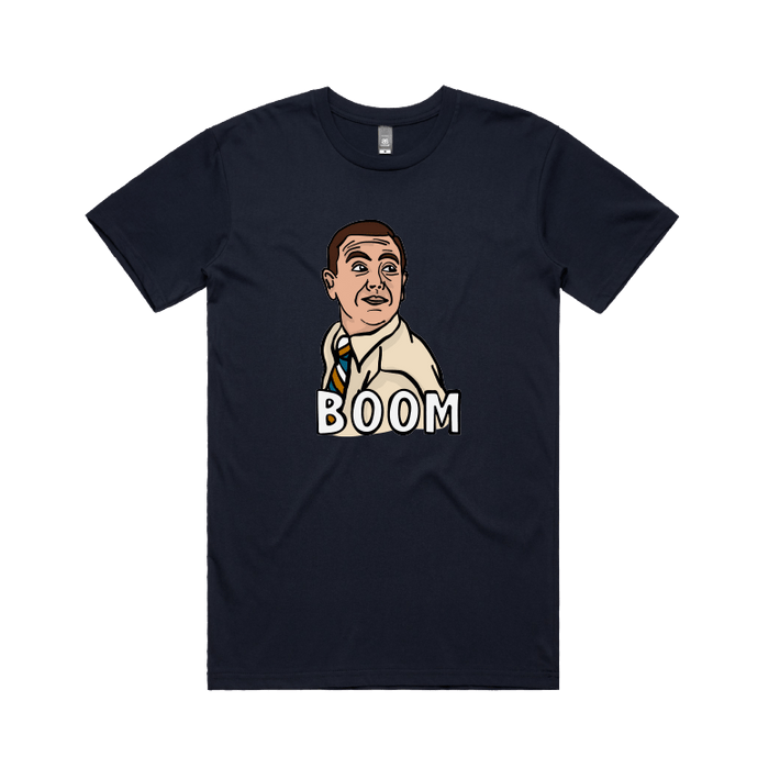 S / Navy / Large Front Design Boom Boyle 🚨 - Men's T Shirt