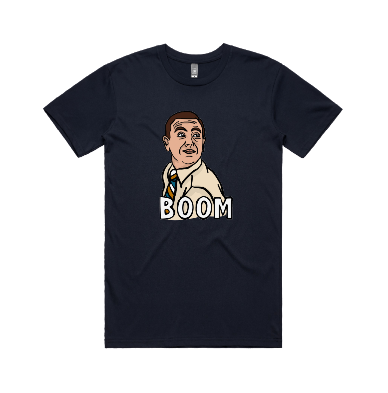 S / Navy / Large Front Design Boom Boyle 🚨 - Men's T Shirt