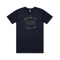 S / Navy / Large Front Design Casting Couch 📹 - Men's T Shirt