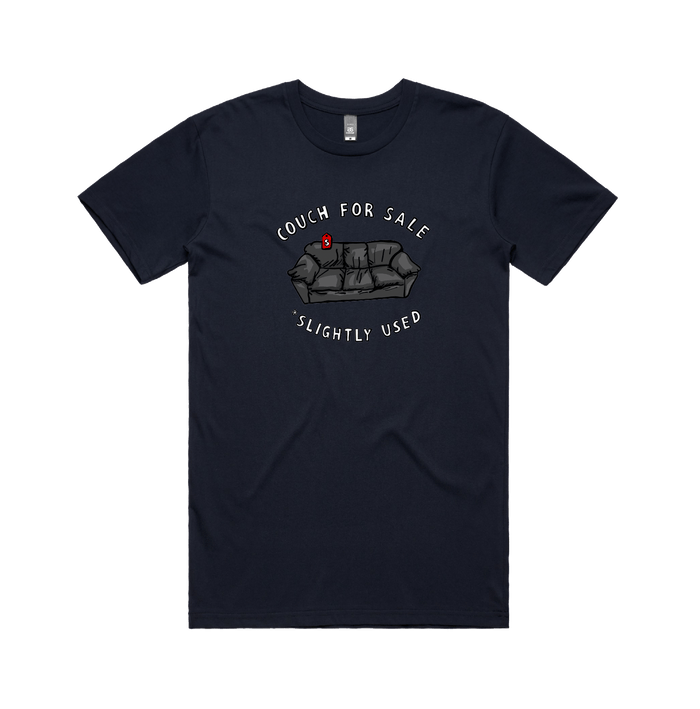 S / Navy / Large Front Design Casting Couch 📹 - Men's T Shirt