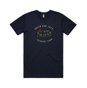S / Navy / Large Front Design Casting Couch 📹 - Men's T Shirt