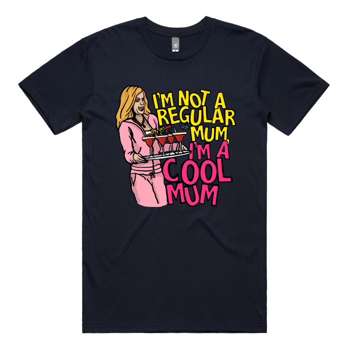 S / Navy / Large Front Design Cool Mum 😎🍸 - Men's T Shirt