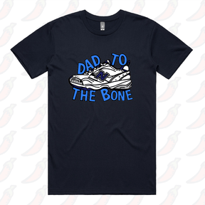 S / Navy / Large Front Design Dad To The Bone 👟 – Men's T Shirt