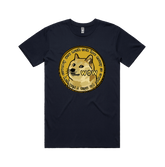 S / Navy / Large Front Design Dogecoin 🚀 - Men's T Shirt