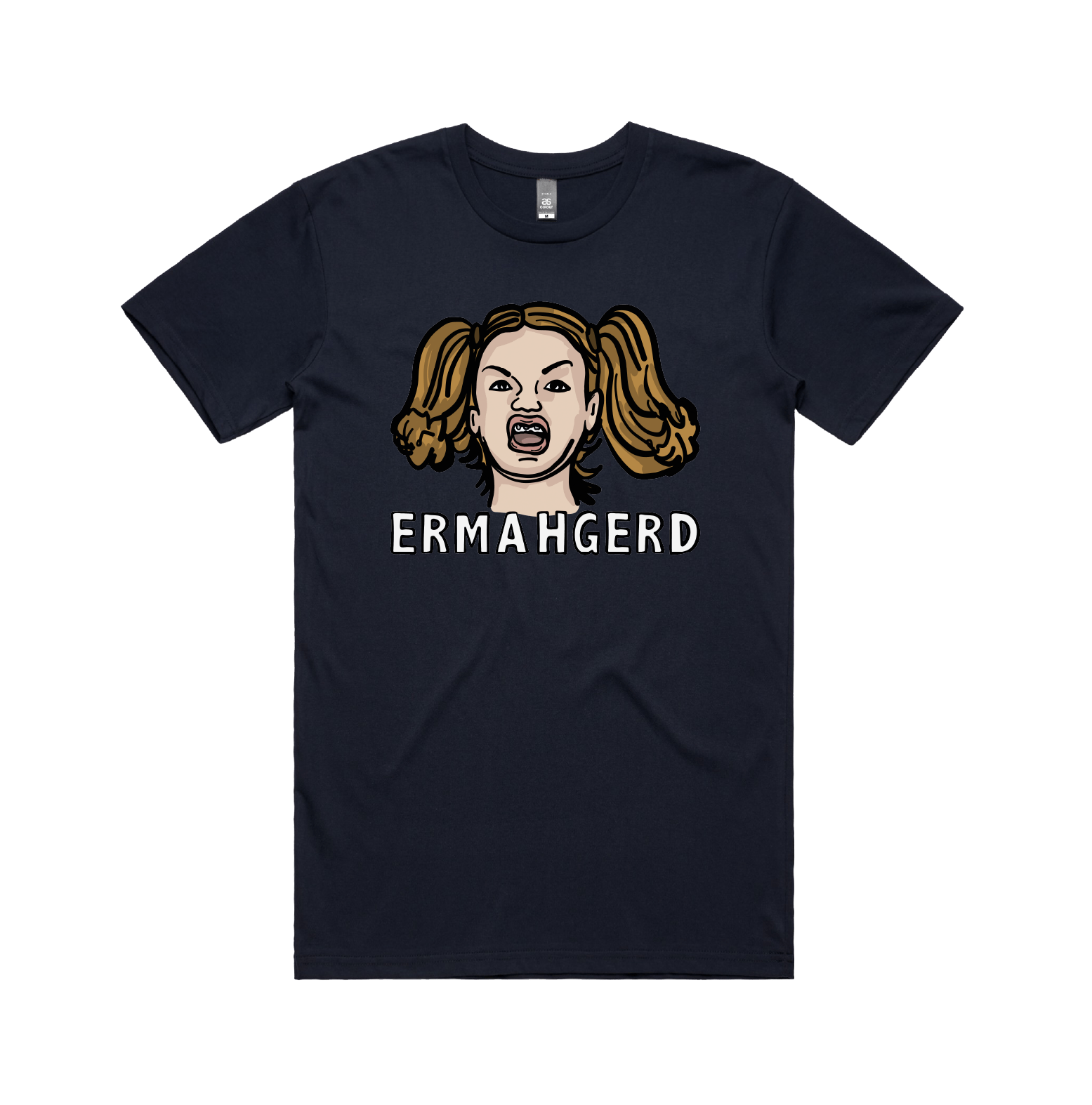 S / Navy / Large Front Design Ermahgerd! 🤓 - Men's T Shirt