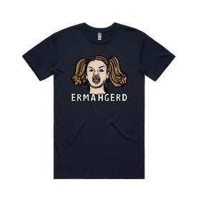 S / Navy / Large Front Design Ermahgerd! 🤓 - Men's T Shirt