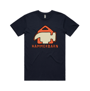 S / Navy / Large Front Design Hammerbarn 🔨 - Men's T Shirt