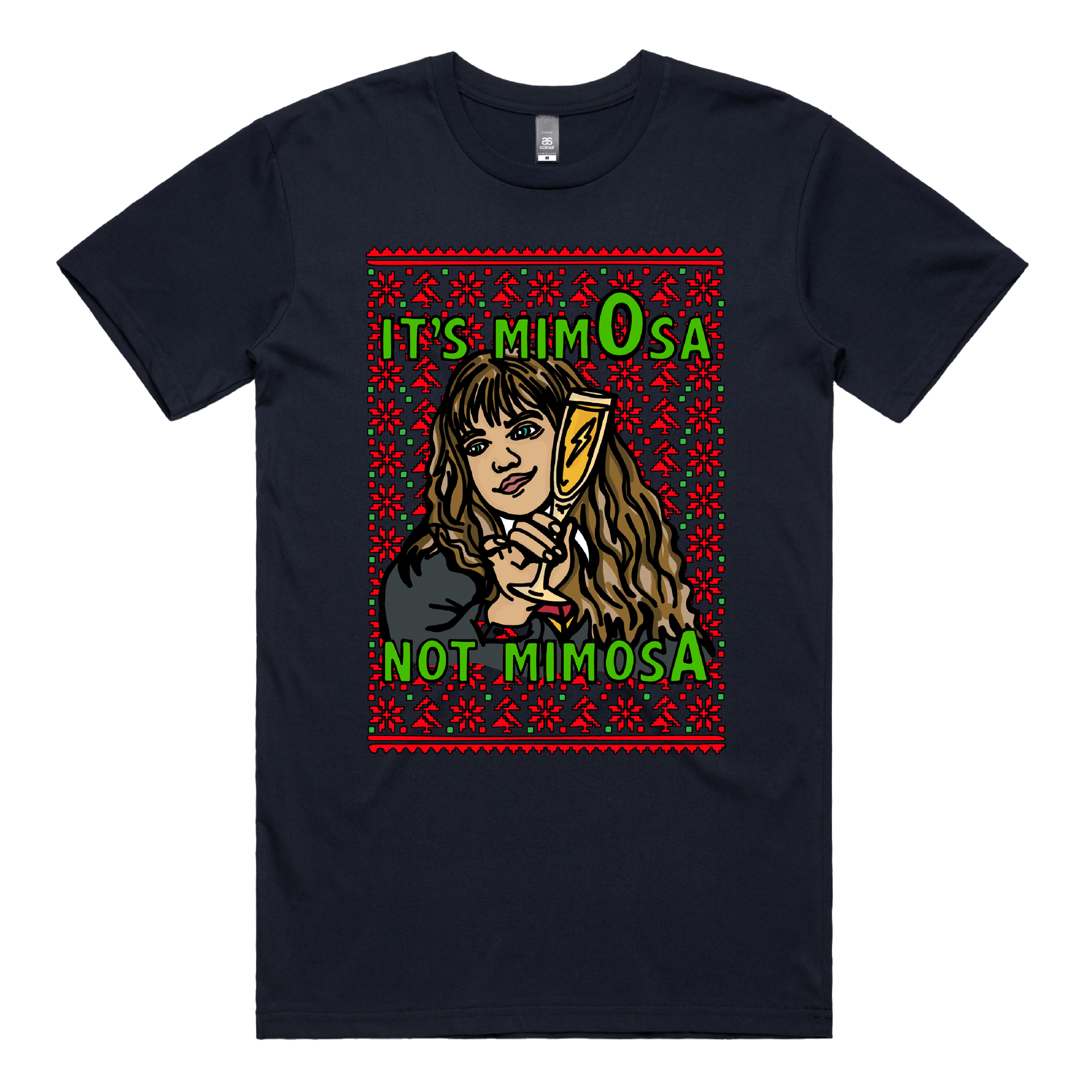 S / Navy / Large Front Design Hermione Mimosa ⚡🥂 – Men's T Shirt