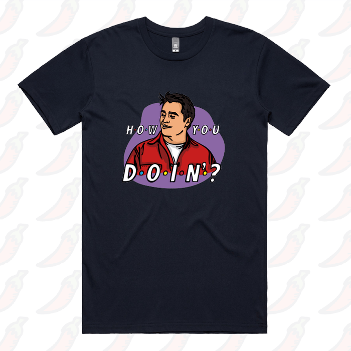 S / Navy / Large Front Design HOW YOU DOIN? 😏- Men's T Shirt
