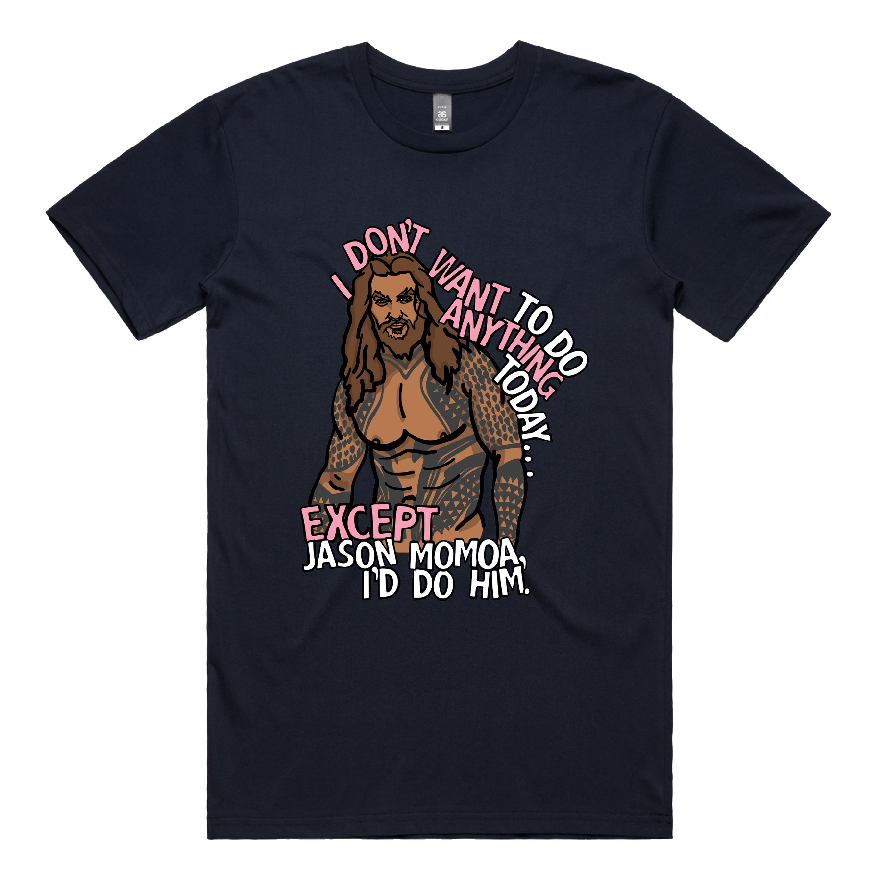 S / Navy / Large Front Design I'd Do Jason Momoa 🐟 - Men's T Shirt