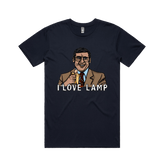 S / Navy / Large Front Design I Love Lamp ❤️ - Men's T Shirt