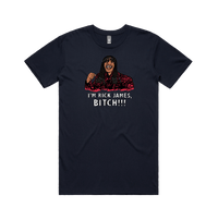 S / Navy / Large Front Design I'm Rick James ✋🏾 - Men's T Shirt