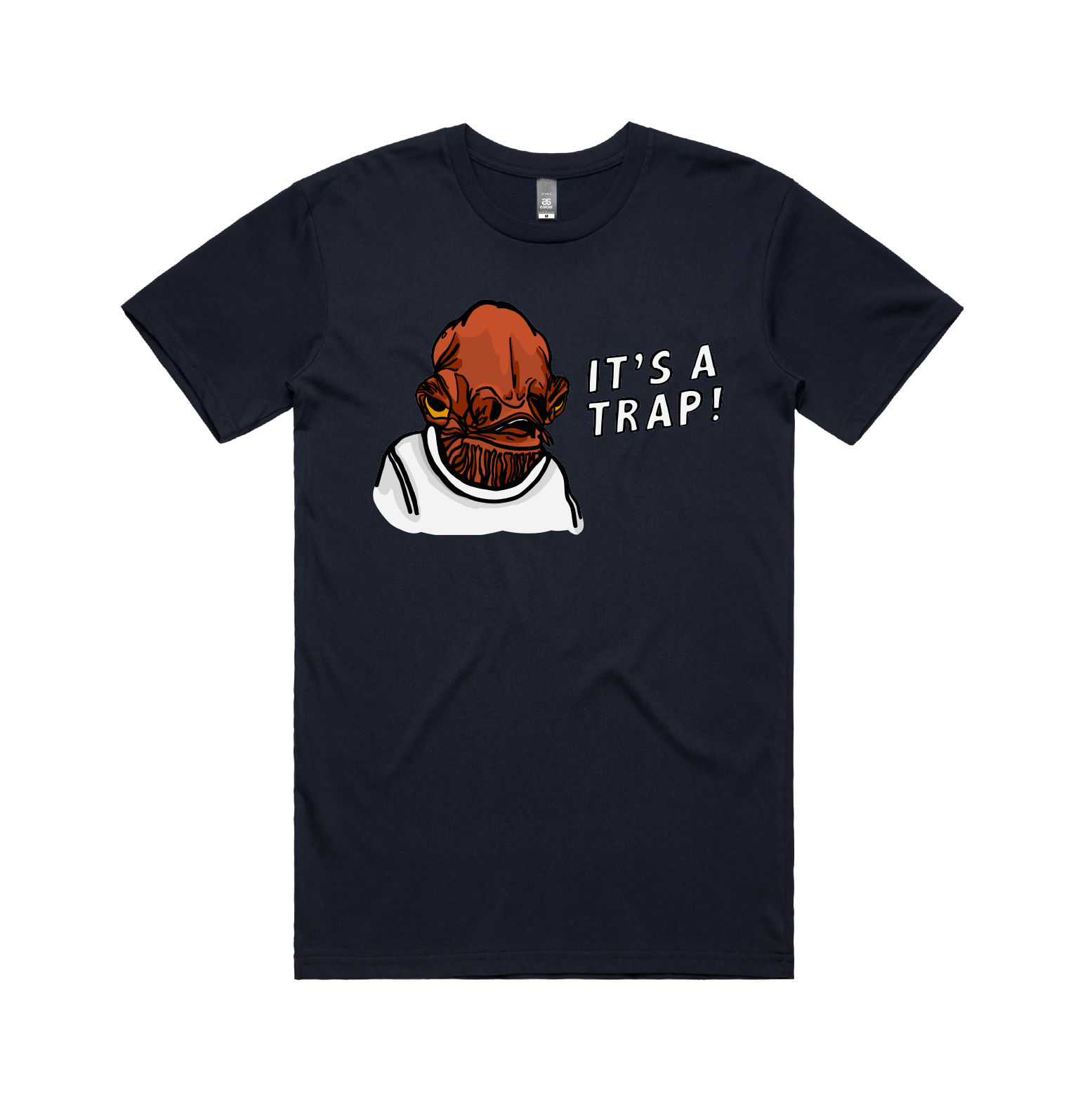 S / Navy / Large Front Design It's a Trap ❗ - Men's T Shirt