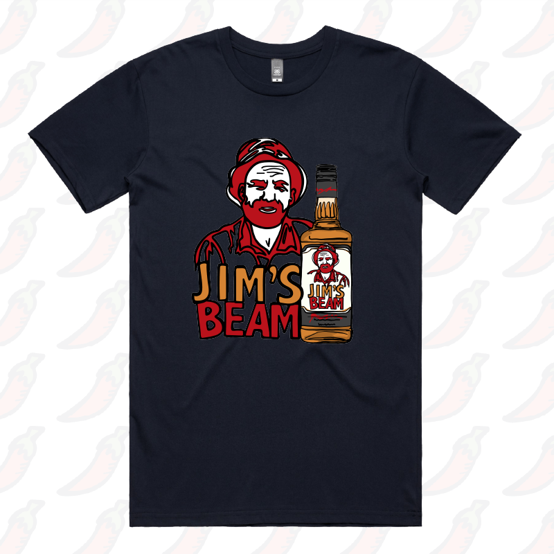 S / Navy / Large Front Design Jim’s Beam 🥃👍 – Men's T Shirt