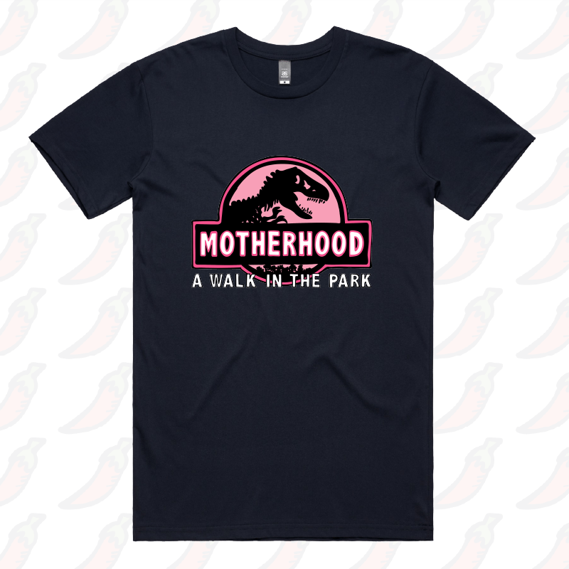 S / Navy / Large Front Design Jurassic Mum 🦖 - Men's T Shirt