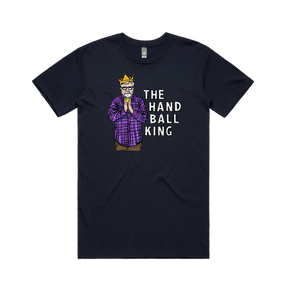 S / Navy / Large Front Design K Rudd Handball King 👑 - Men's T Shirt