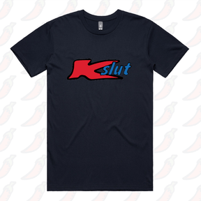 S / Navy / Large Front Design Klut 🛍️ - Men's T Shirt
