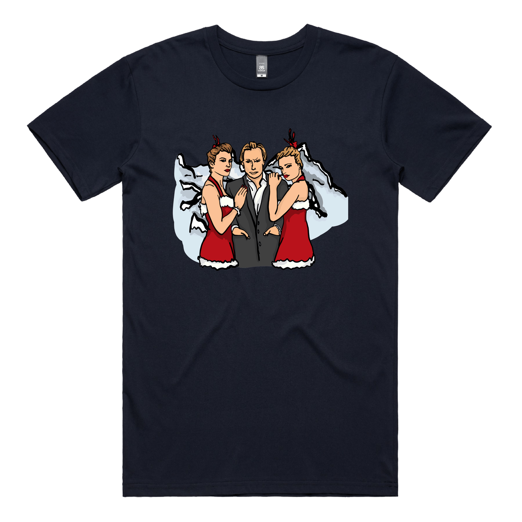 S / Navy / Large Front Design Love Actually 💖 - Men's T Shirt