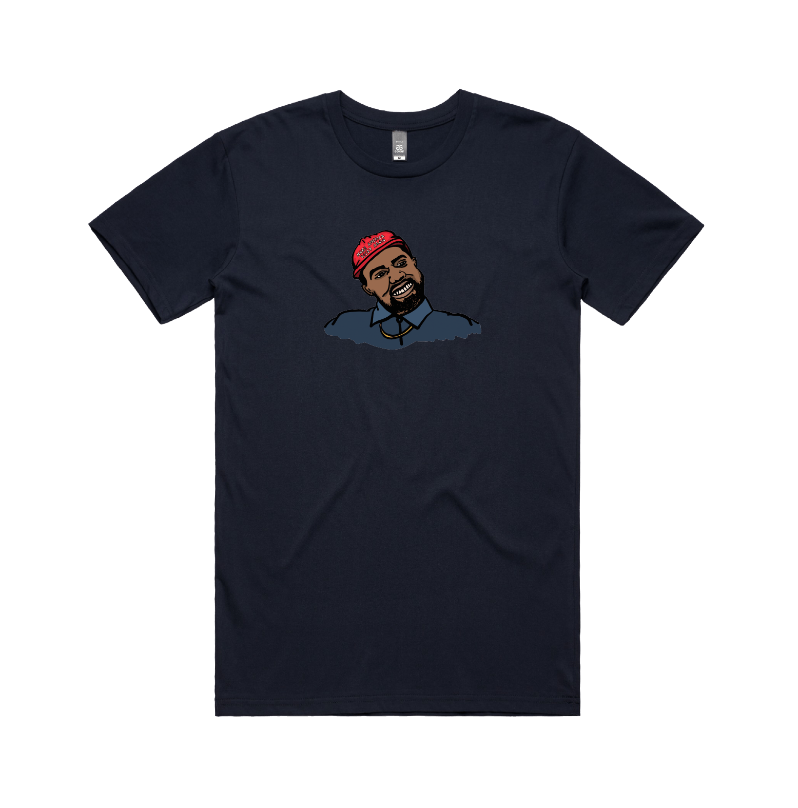 S / Navy / Large Front Design Make America Yeezy Again 🦅 - Men's T Shirt
