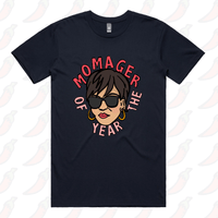 S / Navy / Large Front Design Momager 🕶️ - Men's T Shirt