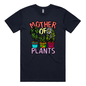 S / Navy / Large Front Design Mother Of Plants 🌱🎍 – Men's T Shirt