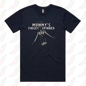 S / Navy / Large Front Design Mummy's Fidget Spinner 🍷 - Men's T Shirt