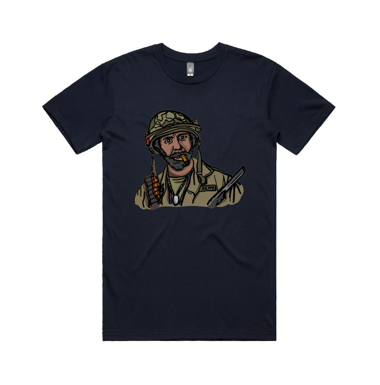 S / Navy / Large Front Design Never Go Full Retard 💥 - Men's T Shirt