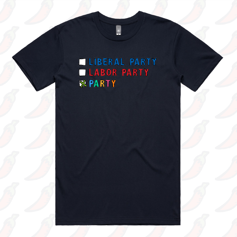 S / Navy / Large Front Design Party Vote ✅ - Men's T Shirt