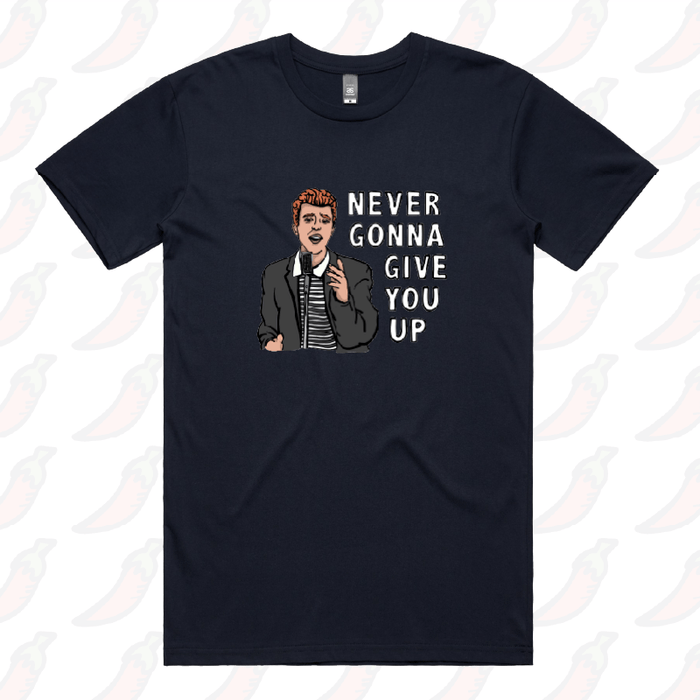 S / Navy / Large Front Design Rick Roll 🎵 - Men's T Shirt