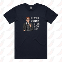 S / Navy / Large Front Design Rick Roll 🎵 - Men's T Shirt