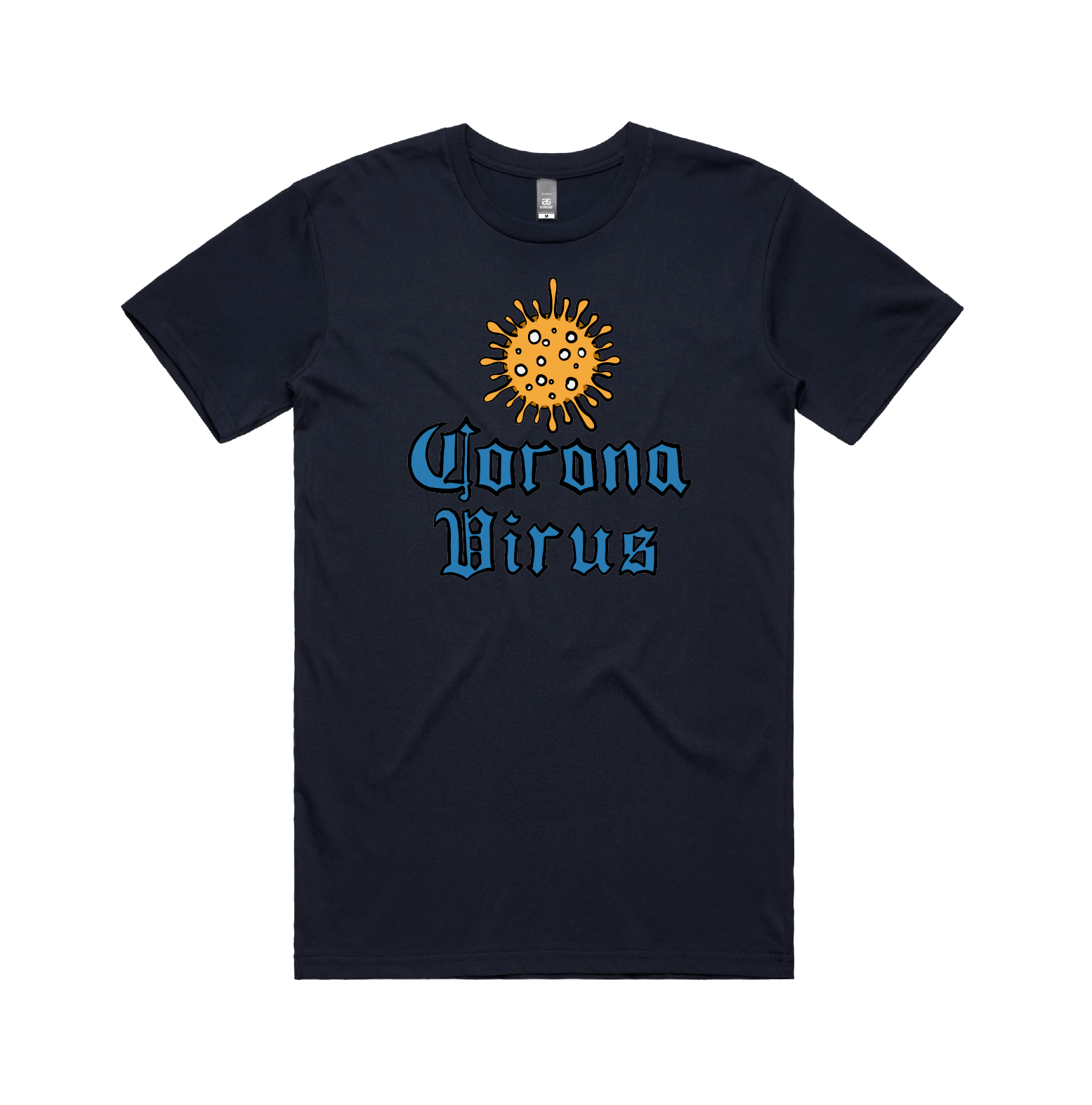 S / Navy / Large Front Design Rona Beer 🍺 - Men's T Shirt