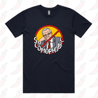 S / Navy / Large Front Design Scomophobic 🚫 - Men's T Shirt