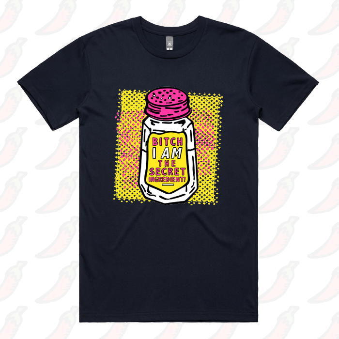 S / Navy / Large Front Design Secret Ingredient 🧂 – Men's T Shirt