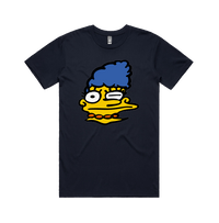 S / Navy / Large Front Design Smeared Marge 👕 - Men's T Shirt