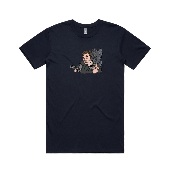 S / Navy / Large Front Design Smokin' Elon 💨 - Men's T Shirt