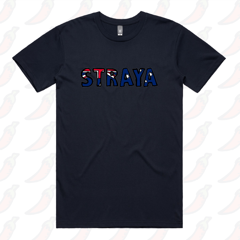S / Navy / Large Front Design Straya 🐨 - Men's T Shirt