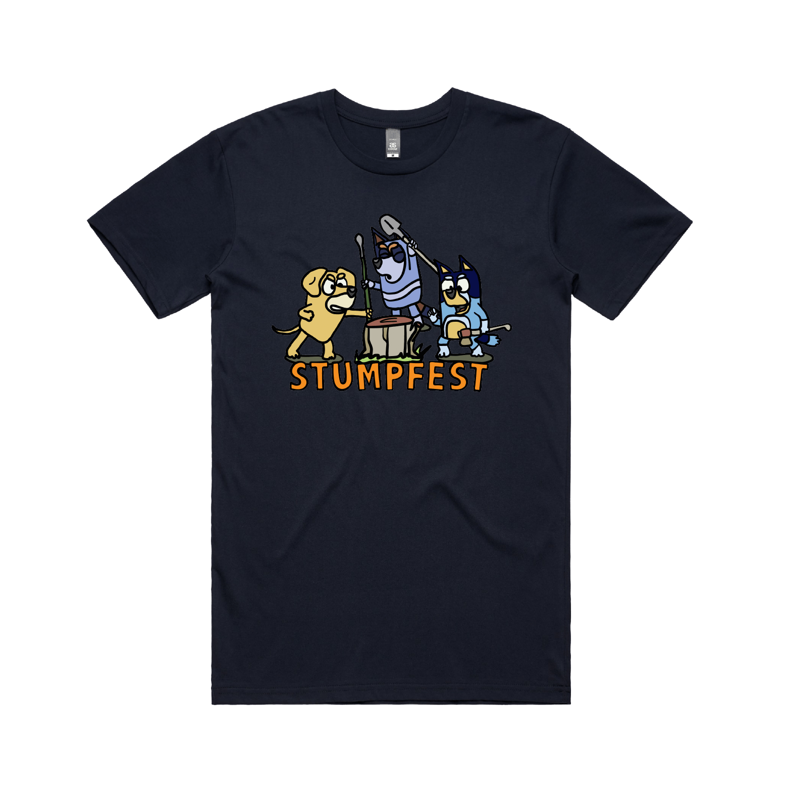 S / Navy / Large Front Design Stumpfest 🪓 - Men's T Shirt