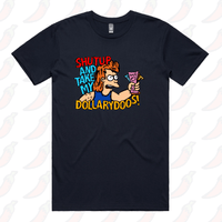 S / Navy / Large Front Design Take My Dollary Doos 💵 – Men's T Shirt