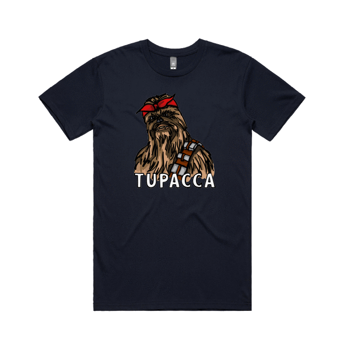 S / Navy / Large Front Design Tupacca ✊🏾 - Men's T Shirt