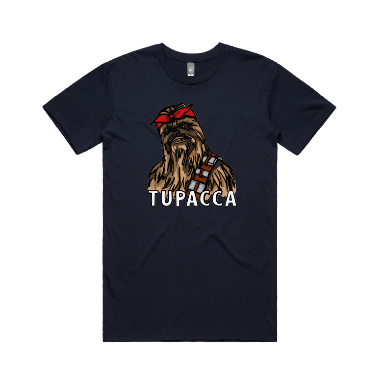 S / Navy / Large Front Design Tupacca ✊🏾 - Men's T Shirt