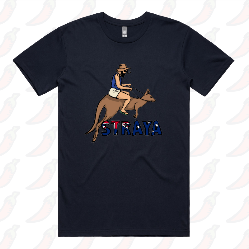 S / Navy / Large Front Design Uber Roo 🦘 - Men's T Shirt