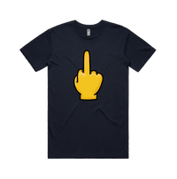 S / Navy / Large Front Design Up Yours 🖕 - Men's T Shirt