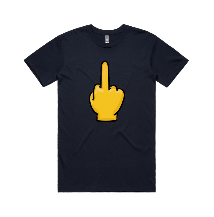 S / Navy / Large Front Design Up Yours 🖕 - Men's T Shirt