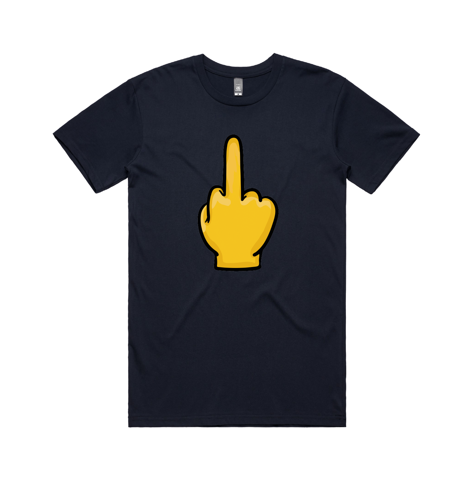 S / Navy / Large Front Design Up Yours 🖕 - Men's T Shirt