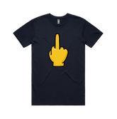 S / Navy / Large Front Design Up Yours 🖕 - Men's T Shirt