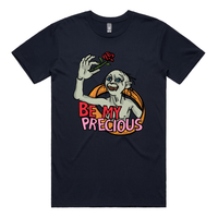 S / Navy / Large Front Design Valentines Precious 🌹 – Men's T Shirt