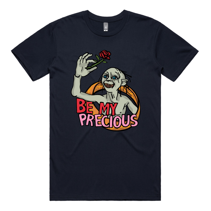 S / Navy / Large Front Design Valentines Precious 🌹 – Men's T Shirt